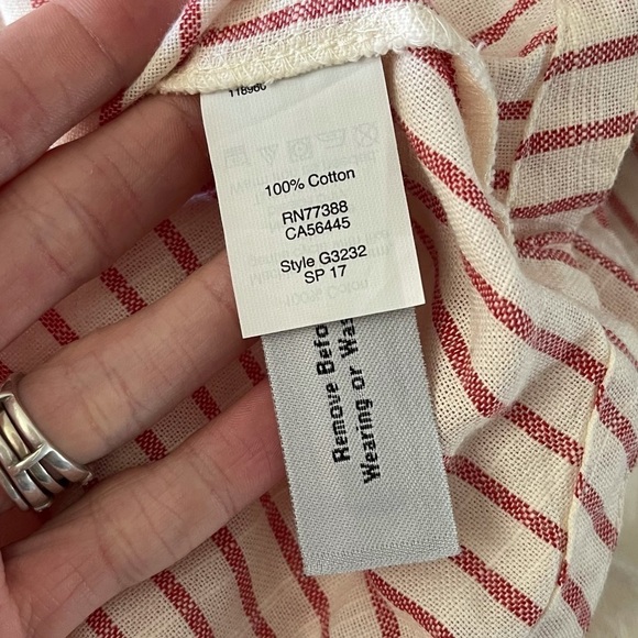 Madewell Cold-Shoulder Top in Red Stripe - Picture 5 of 5